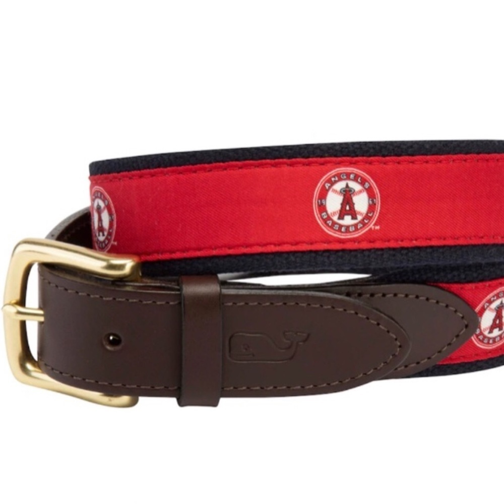 VINEYARD VINES NWT MEN’S LA ANGELS MLB CANVAS BELT